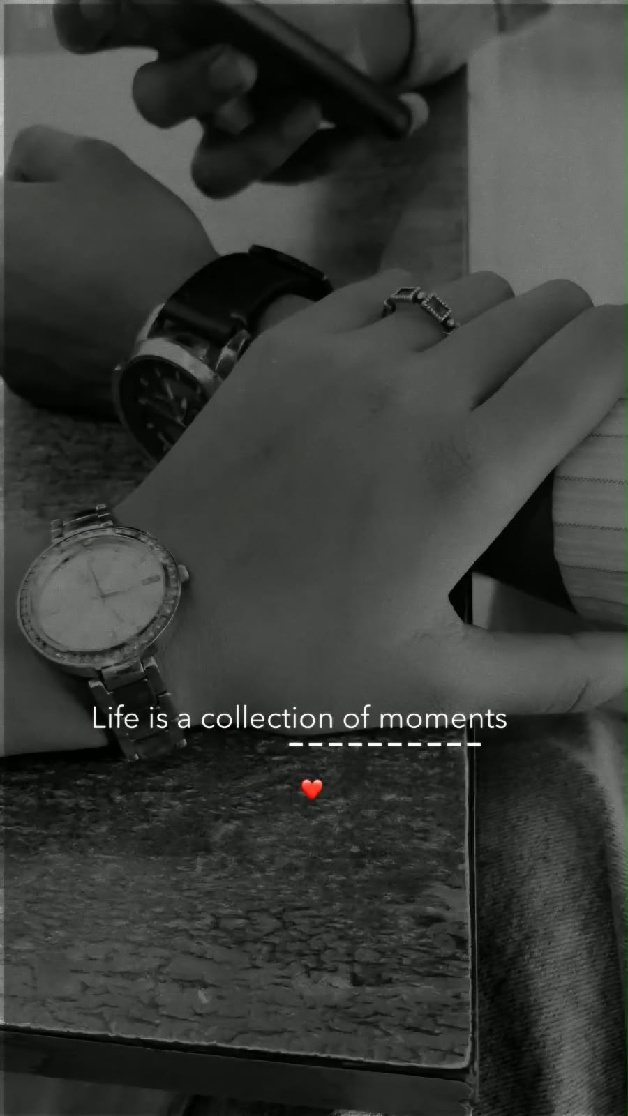 A special moment holding hands